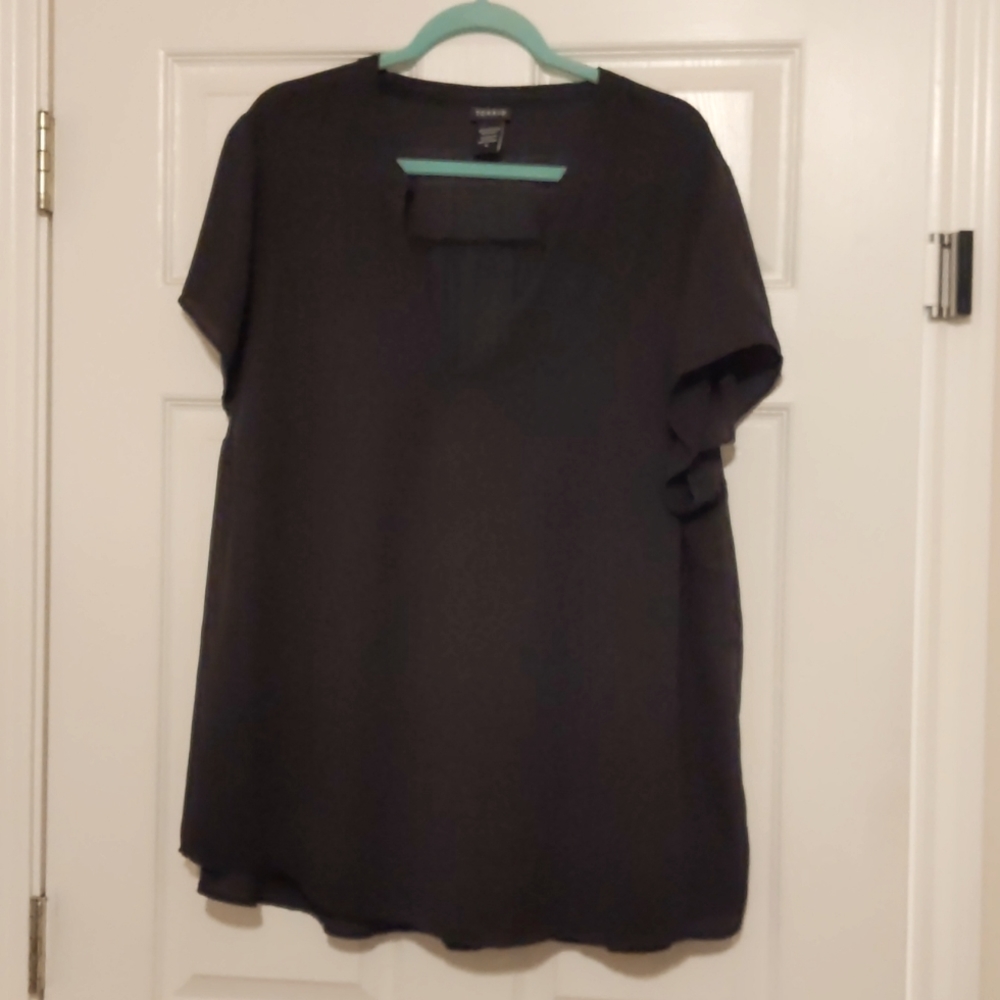 Torrid Georgette black Pullover blouse size 3